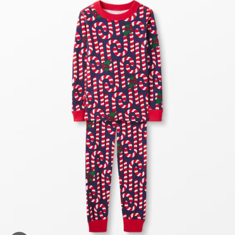 EUC Hanna Andersson Candy Cane PJ’s
